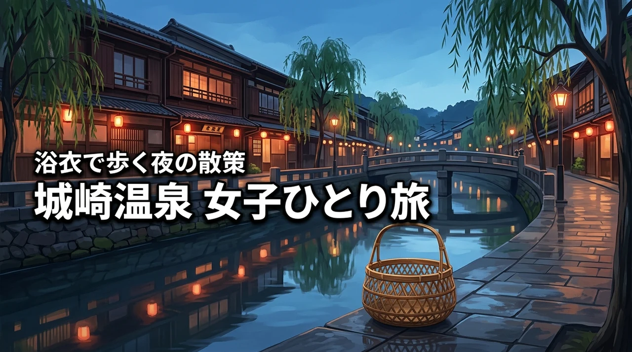 城崎温泉は女性の一人旅に最適？静かな夜の温泉街を浴衣で歩く心地よい過ごし方