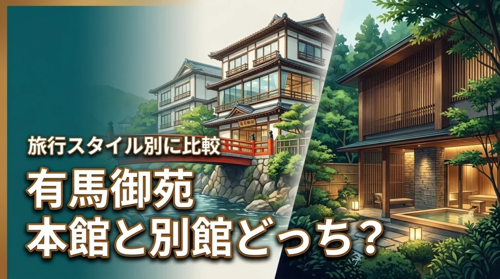 有馬御苑の本館と別館の違いで迷う人必見！どっちが良いか旅行スタイル別に詳しく解説