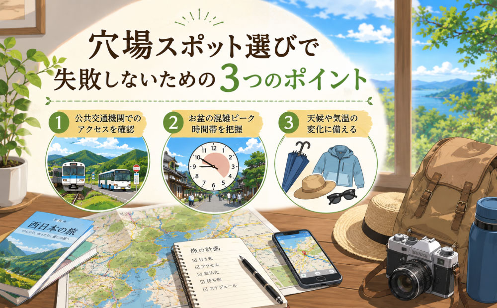 お盆の西日本旅行は穴場で決まり！3つのポイント