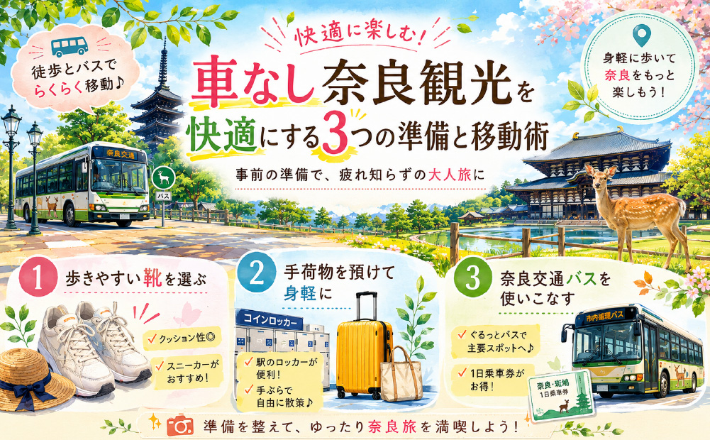 車なし観光を快適にする3つの準備と移動術