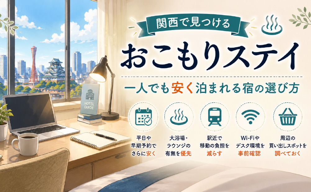 関西で一人でも安いおこもりステイ_一人でも安く泊まれる宿の選び方