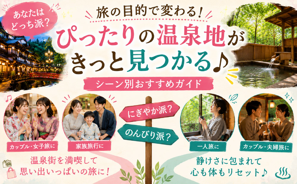 黒川温泉と白川温泉の違い_こんな人におすすめ！目的別の選び方