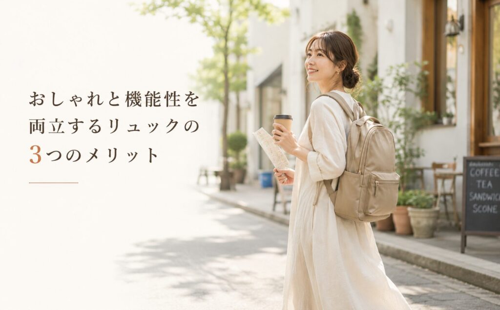 おしゃれと機能性を両立するリュックの3つのメリット