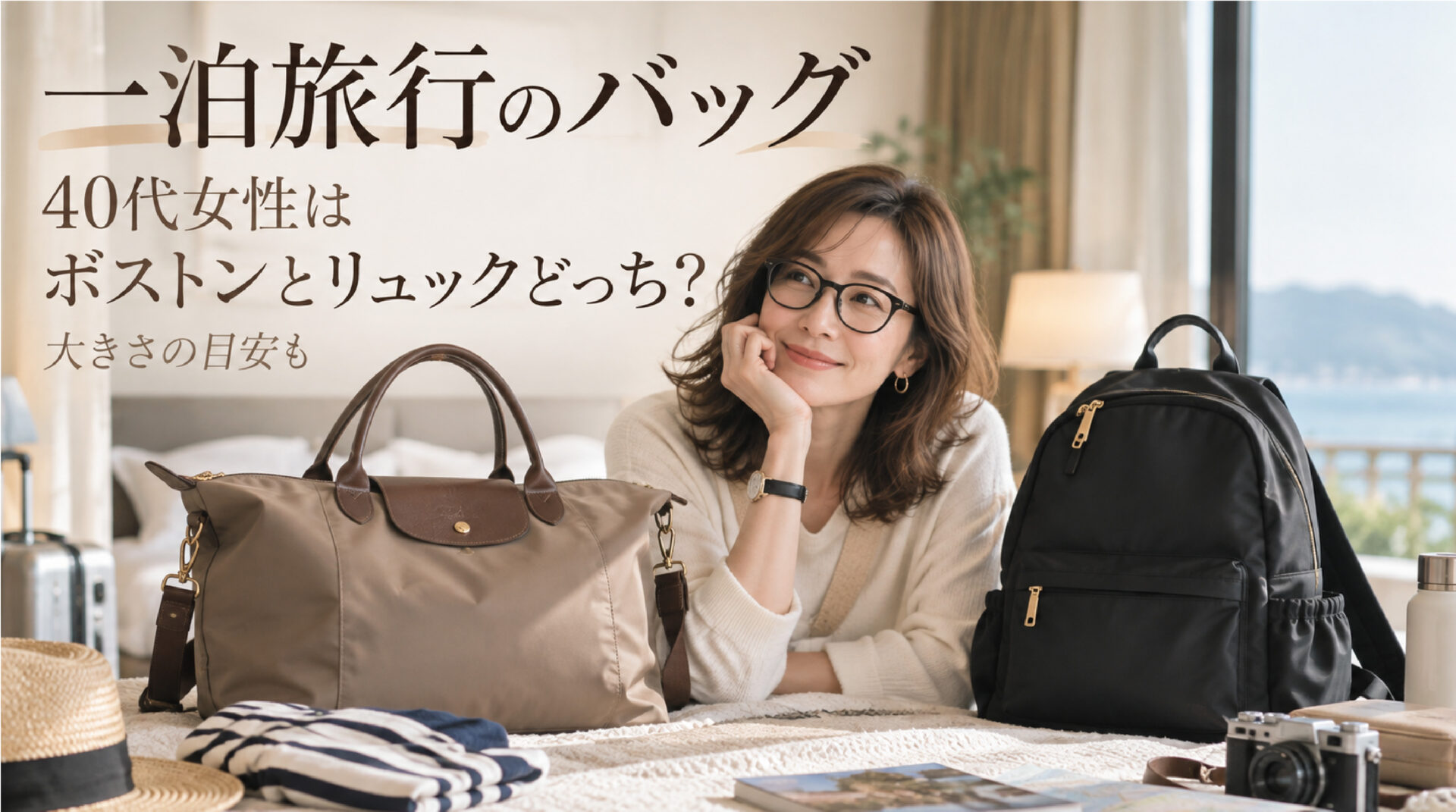 一泊旅行のバッグ、40代女性はボストンとリュックどっち？