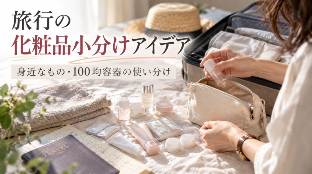 旅行の化粧品小分けアイデア